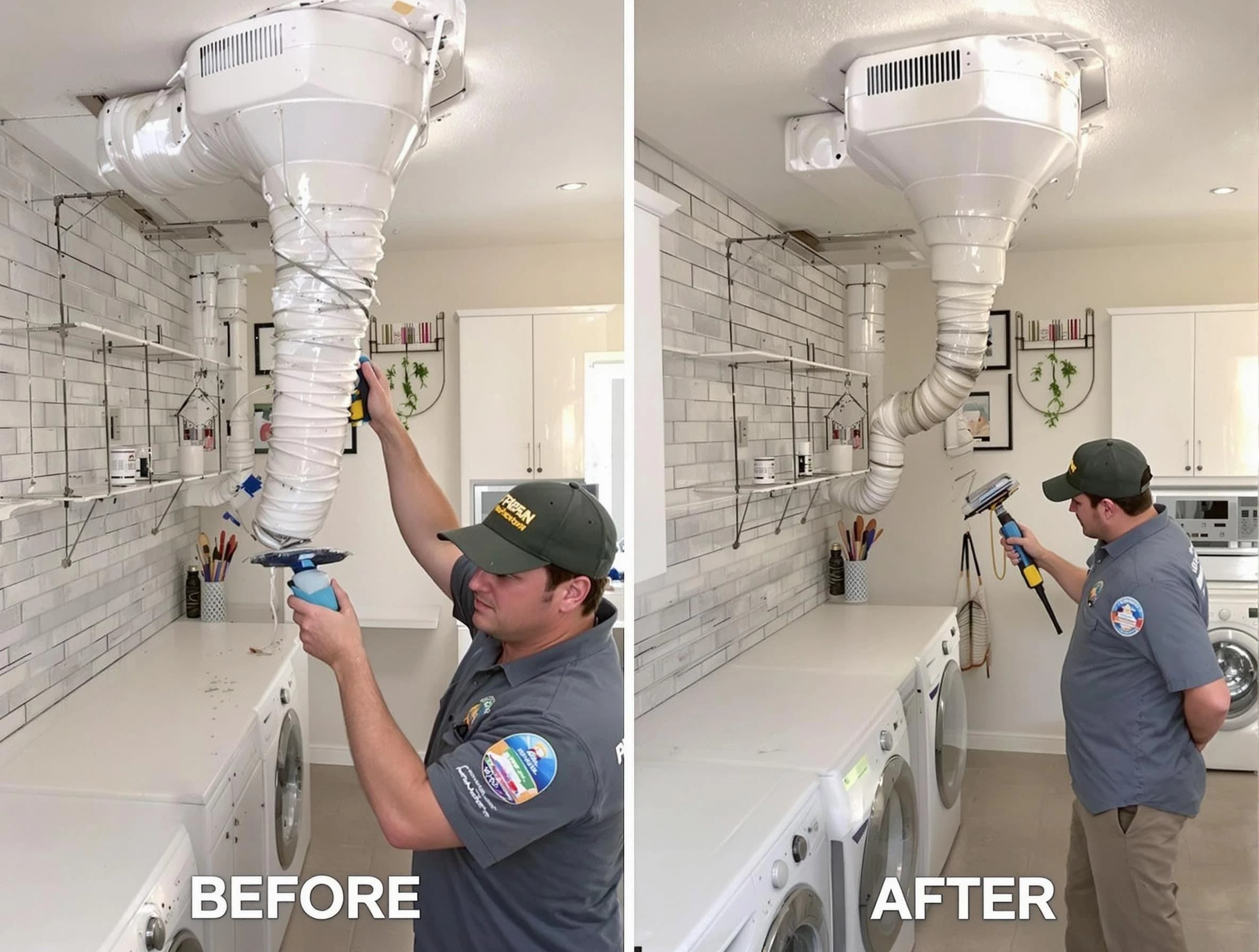 Professional dryer exhaust vent cleaning by Boston Dryer Vent Cleaning in Boston